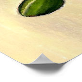 Waterverf roze kunstbloem poster (Hoek)