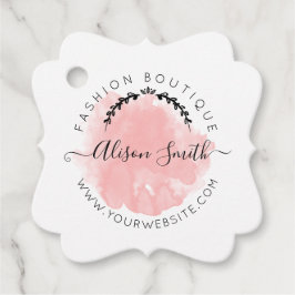Waterverf Roze Label voor Boutique Store