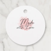 Waterverf Roze Label voor Boutique Store (Achterkant)