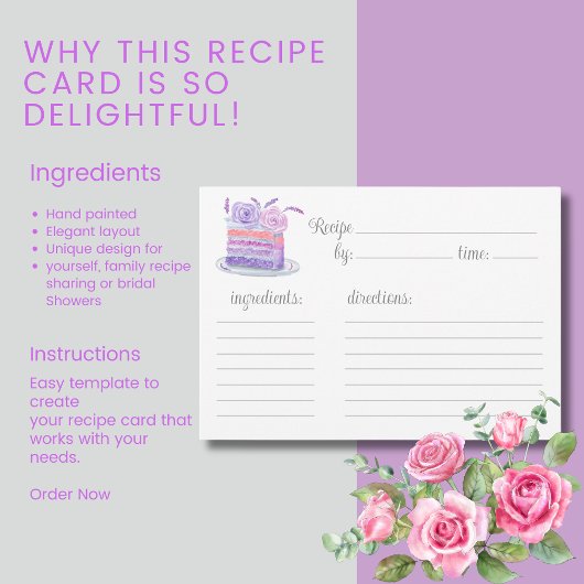 Waterverf Roze Lavendel Cake Recept