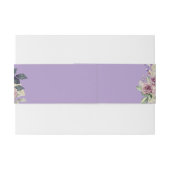 Waterverf roze lavendel rozen minimalistisch uitnodigingen wikkel (Achterkant Voorbeeld)