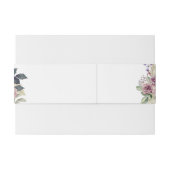 Waterverf roze lavendel rozen minimalistisch uitnodigingen wikkel (Achterkant Voorbeeld)