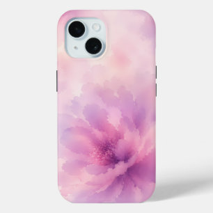 Waterverf Roze Lavendelbloesem Abstract iPhone 15 Case
