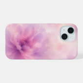 Waterverf Roze Lavendelbloesem Abstract iPhone 15 Case (Achterkant horizontaal)