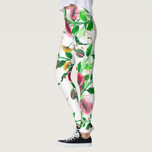 waterverf roze leggings (Links)
