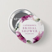 Waterverf Roze Lelie Bruiloftsfeest Ronde Button 5,7 Cm (Voorkant /achterkant)