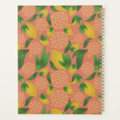 Waterverf roze lemonfruit op maat planner (Achterkant)