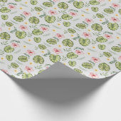 Waterverf roze lichtgrijs elegant cadeaupapier (Hoek)