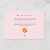 Waterverf roze liefde bij eerste Spritz Vrijgezell Informatiekaartje (Voorkant)