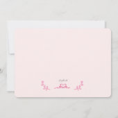 Waterverf Roze Lijst Fotouitnodiging Kaart (Achterkant)