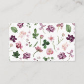 Waterverf roze Lila ventilator Vrijgezellenfeest g Informatiekaartje (Achterkant)