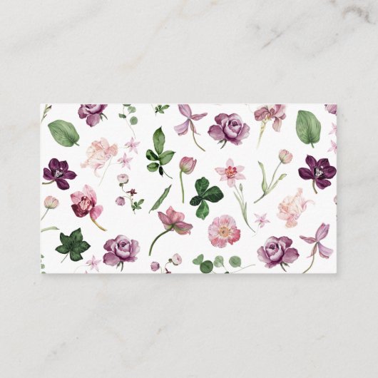 Waterverf roze Lila ventilator Vrijgezellenfeest g Informatiekaartje (Achterkant)