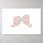 Waterverf Roze lint boog poster (Voorkant)