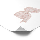 Waterverf Roze lint boog poster (Hoek)