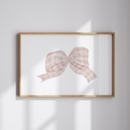 Waterverf Roze lint boog poster