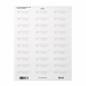 Waterverf roze lint retouradreslabel etiket (Full Sheet)