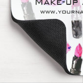 Waterverf roze lippen lippenstift patroon make-up muismat (Hoek)