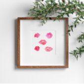 Waterverf roze lippen make-up branding poster