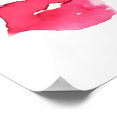 Waterverf roze lippen make-up branding poster (Hoek)