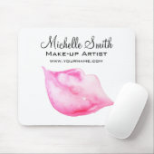 Waterverf roze lippen maken make-up muismat (Met muis)