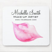 Waterverf roze lippen maken make-up muismat (Voorkant)