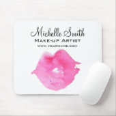 Waterverf roze lippen maken make-up muismat (Met muis)