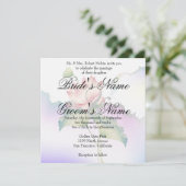 Waterverf Roze Lotus Flowers Kaart (Staand voorkant)