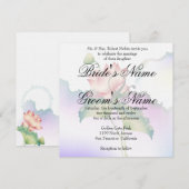 Waterverf Roze Lotus Flowers Kaart (Voorkant / Achterkant)