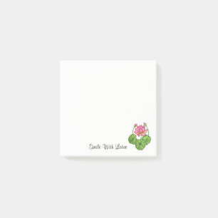 Waterverf Roze Lotus met knoppen en bladeren Post-it® Notes