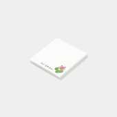 Waterverf Roze Lotus met knoppen en bladeren Post-it® Notes (Schuin)