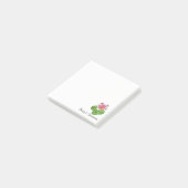Waterverf Roze Lotus met knoppen en bladeren Post-it® Notes (Schuin)