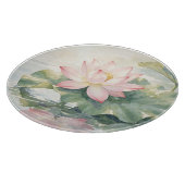 Waterverf Roze Lotus Sereniteit Snijplank (Hoek)