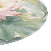 Waterverf Roze Lotus Sereniteit Snijplank (Hoek)