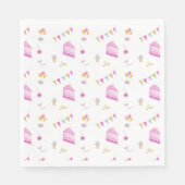 Waterverf Roze maagdarm-afbraakproducten en rok Servet (Voorkant)