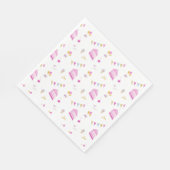 Waterverf Roze maagdarm-afbraakproducten en rok Servet (Hoek)