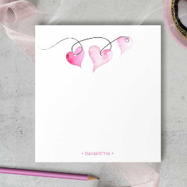 Waterverf Roze maakt gepersonaliseerde artikelen n Notitieblok