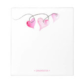 Waterverf Roze maakt gepersonaliseerde artikelen n Notitieblok (Voorkant)