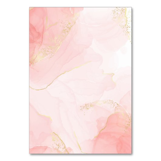 Waterverf Roze Magenta Roos Aantal Kaart (Achterkant)