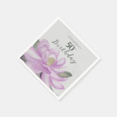 Waterverf Roze Magnolia 50ste verjaardag Servet (Hoek)