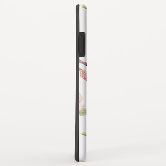 Waterverf roze magnolia bloemen & bladeren patroon Case-Mate iPhone case (Achterkant/rechts)