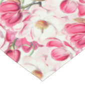 Waterverf roze Magnolia bloemenpatroon Tafelkleed (Gekanteld)