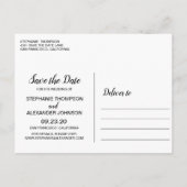 Waterverf Roze Magnolia Flowers Aankondigingskaart (Achterkant)