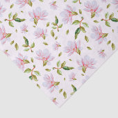 Waterverf Roze Magnolia Flowers Tissuepapier (Detail)