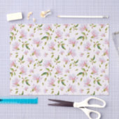 Waterverf Roze Magnolia Flowers Tissuepapier (Craft)