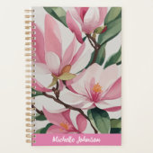 Waterverf Roze Magnolia Moderne kunst Planner (Voorkant)