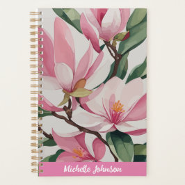 Waterverf Roze Magnolia Moderne kunst Planner
