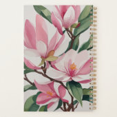 Waterverf Roze Magnolia Moderne kunst Planner (Achterkant)