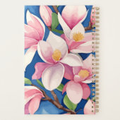 Waterverf Roze Magnolia Moderne kunst Planner (Achterkant)
