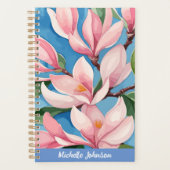 Waterverf Roze Magnolia Moderne kunst Planner (Voorkant)