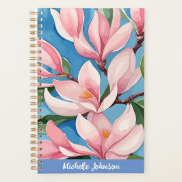 Waterverf Roze Magnolia Moderne kunst Planner